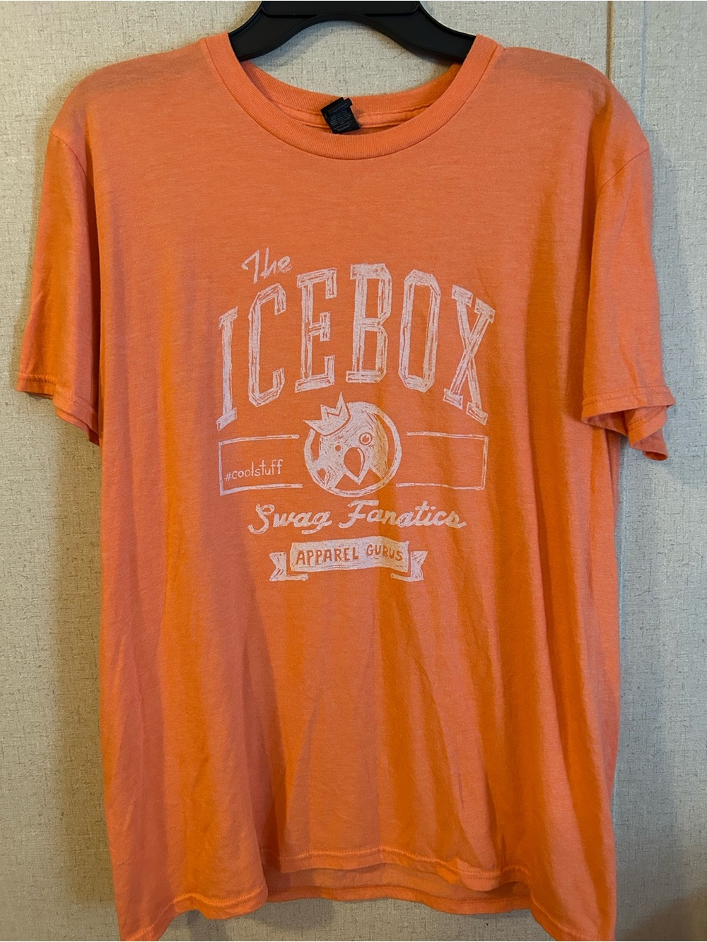 Anvil Orange Short-Sleeve Graphic Tee with White Print